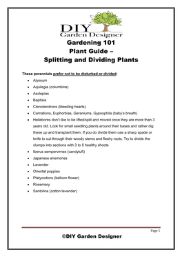 Gardening 101 Plant Guide – Splitting and Dividing Plants