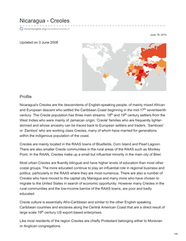 Nicaragua - Creoles