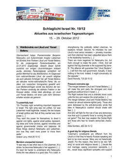 Schlaglicht Israel Nr