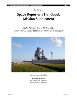 Space Reporter's Handbook Mission Supplement