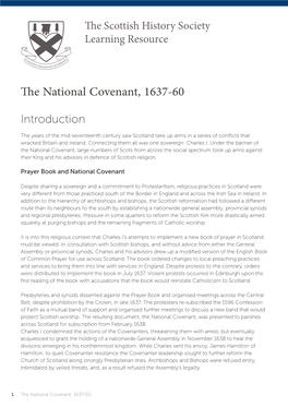 National Covenant, 1637-60 Introduction