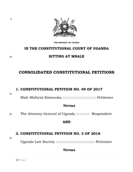 Consolidated Constitutional Petitions