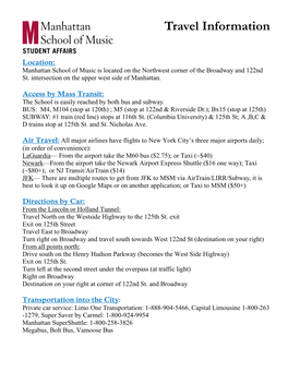 Travel Information