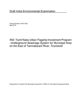 49107-003: Tamil Nadu Urban Flagship Investment Program