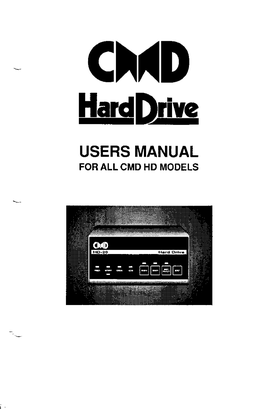 CMD Hard Drive Users Manual