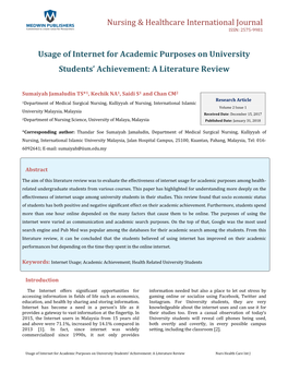 Usage of Internet for Academic Purposes on University Students' Achievement