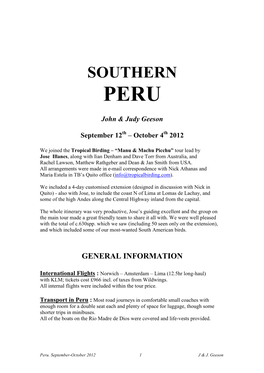Southern Peru