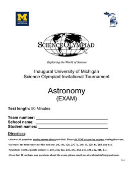 Astronomy (EXAM)