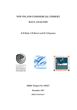 NSW Inland Commercial Fishery Data Analysis