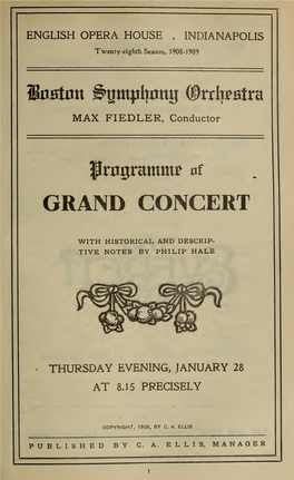 Boston Symphony Orchestra Concert Programs, Season 28,1908