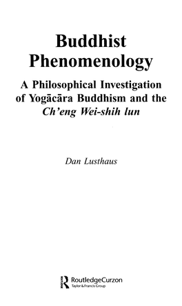 From Buddhist Phenomenology