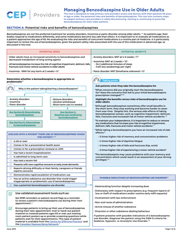 Managing Benzodiazepine Use in Older Adults Tool