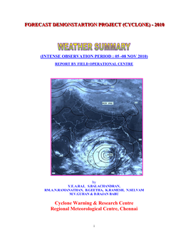 2010 Cyclone Warning & Research Centre Regional Meteorological