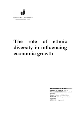 The Role of Ethnic Diversity in Influencing Economic Growth