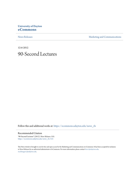 90-Second Lectures