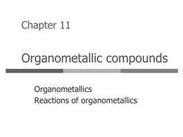 Organometallic Compounds