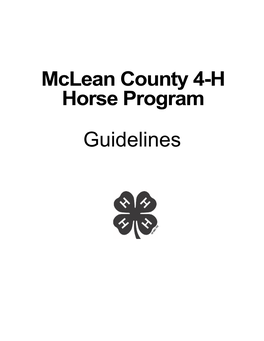 Horseshow Guidelines