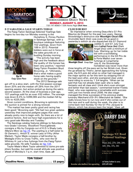 F-T Saratoga Sale Starts Today Cloud Burst Tdn Today