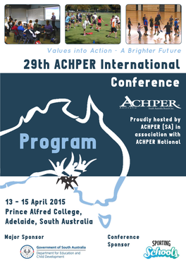 29Th ACHPER International Conference