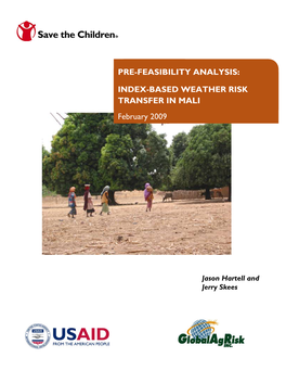 INDEX-BASED WEATHER RISK TRANSFER in MALI February 2009