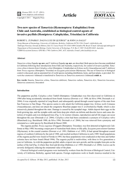 Two New Species of Tamarixia (Hymenoptera