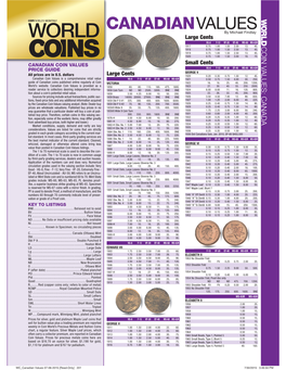 WC Canadian Values 07-06-2015 [Read-Only] 201 7/30/2015 3:46:50 PM WC Canadian Values 07-06-2015 [Read-Only] 202 COIN VALUES: CANADA 02 .0 .0 12