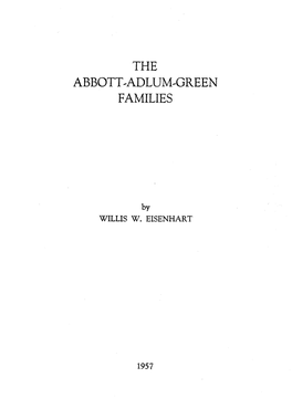 The Abbott--Adlum--Green Families