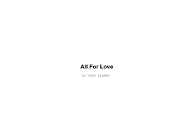 All for Love