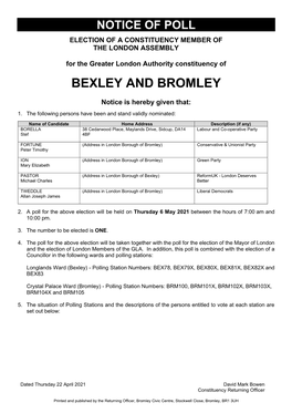 Bexley and Bromley