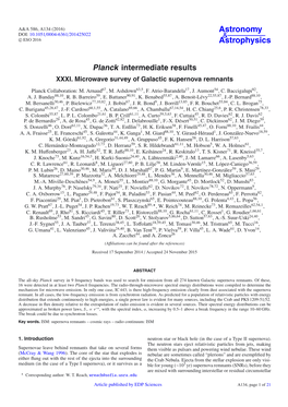 Planck Intermediate Results XXXI