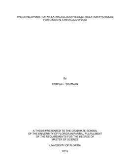 University of Florida Thesis Or Dissertation Formatting