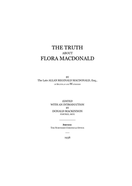 The Truth About Flora Macdonald