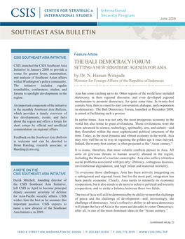 Southeast Asia Bulletin