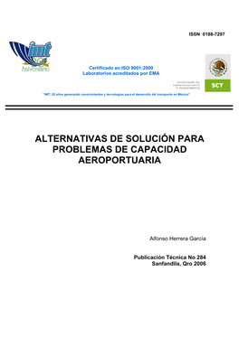 Alternativas De Solución Para Problemas De Capacidad Aeroportuaria