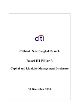 Basel III Pillar 3