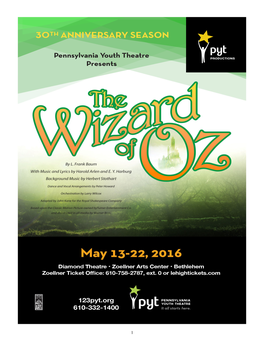 The Wizard of Oz 2016 Study Guide 2