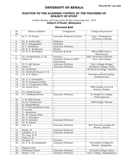 Electoral Roll Sl