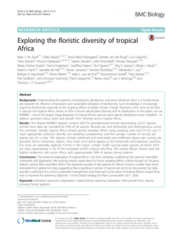 Exploring the Floristic Diversity of Tropical Africa Marc S
