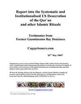 US Desecration of the Qur'an