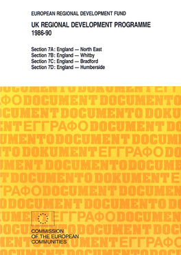 European Regional Development Fund Uk Regional Development Programme 1986-90