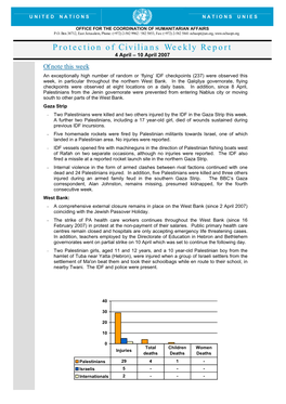 Protection of Civilians Weekly Report