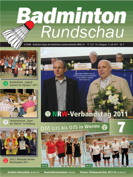Badminton Rundschau K13696 · Amtliches Organ Des Badminton-Landesverbandes NRW E.V