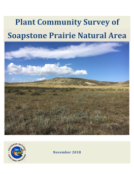 Plant Community Survey of Soapstone Prairie Natural Area