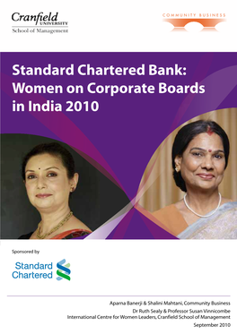 Standard Chartered Bank: Women on Corporate Boards in India 2010