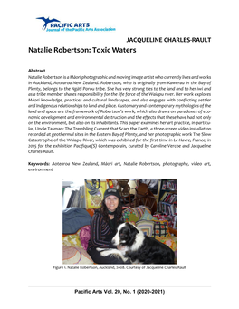 Natalie Robertson: Toxic Waters