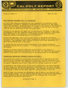 March 23, 1971 Cal Poly Report