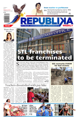 STL Franchises to Be Terminated from Page 1 the Activities of STL Ope- Amount to Some P4 Billion