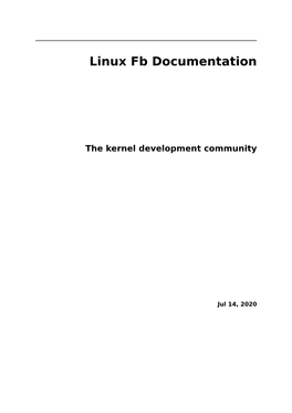 Linux Fb Documentation