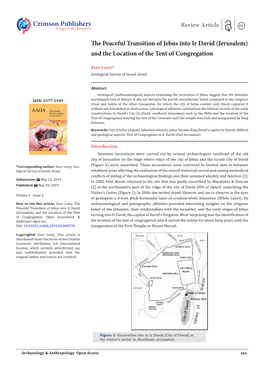 Jerusalem) and the Location of the Tent of Congregation