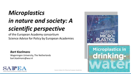 Microplastics in Nature and Society: a Scientific Perspective of the European Academy Consortium Science Advice for Policy by European Academies